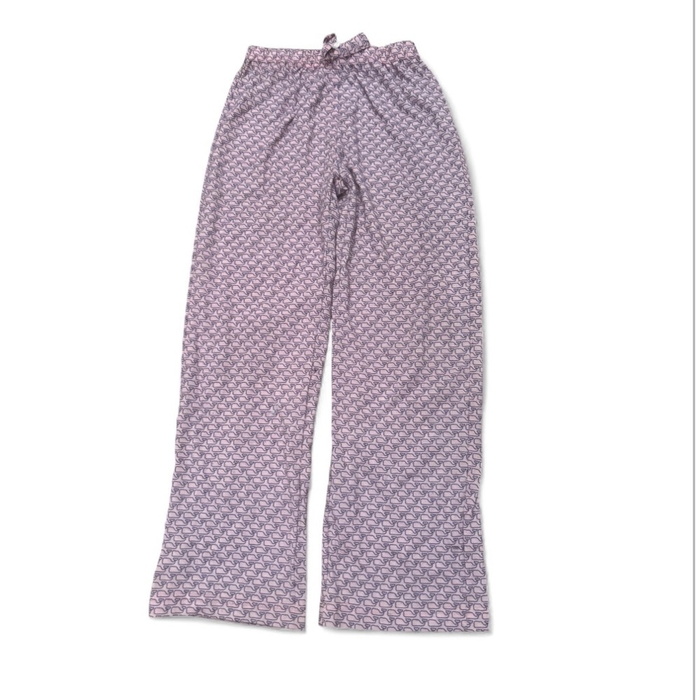 VINEYARD VINES GIRLS PINK BLUE PAJAMA BOTTOMS PJs NAVY PANTS WINTER FALL SIZE S